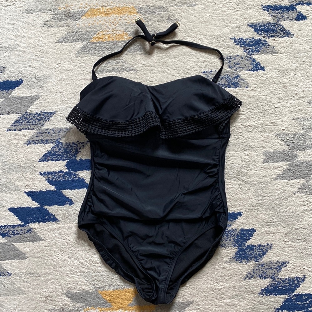 Womens Black One Piece Swim M